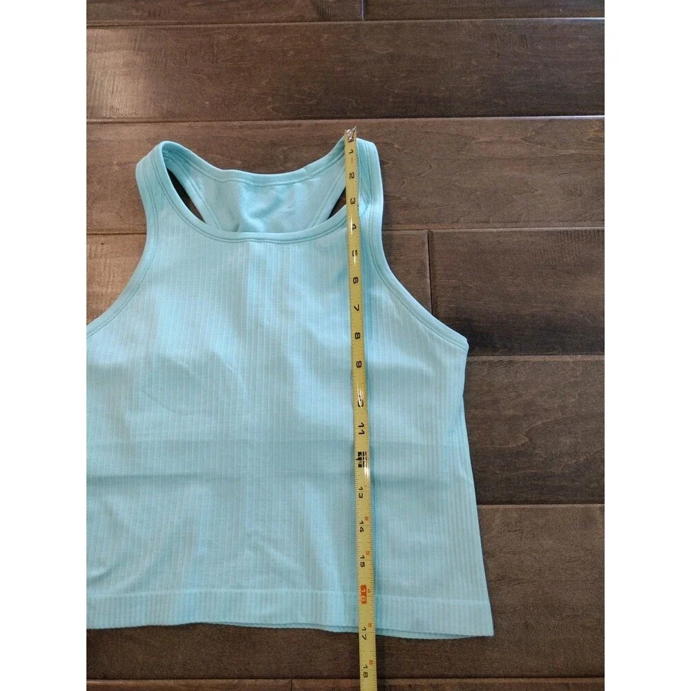 LULULEMON Women's Ebb To Street mint green waist racerback tank top - 8